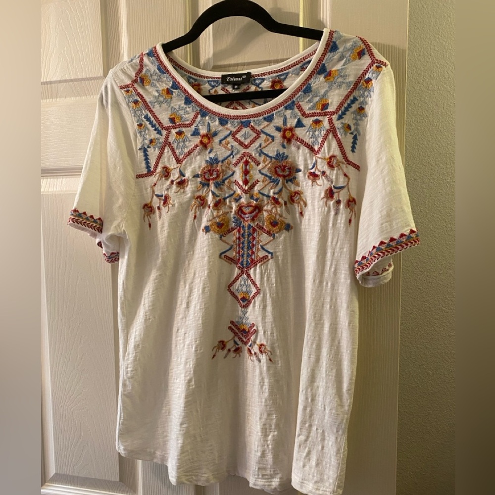 Embroidered top by Tolani